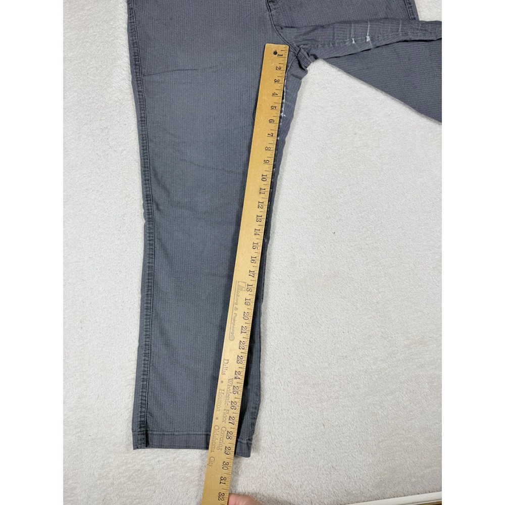 Riders by Lee Pants Womens 16M Grey Herringbone Straight Leg Stretch Good Work - Picture 9 of 11